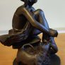 Bronze Style Ballet Girl Figurine Ballet Shoes Cat Sculpture Decor Image 4