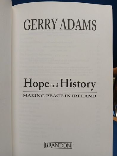 Signed Gerry Adams - Hope and History