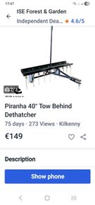 Tow behind scarifier dethatcher