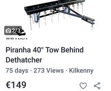 Tow behind scarifier dethatcher