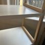 Wooden shelving unit with white shelves Image 3