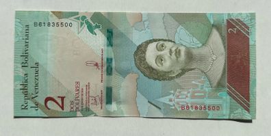 Venezuela 2 Bolivares 2018 Banknote