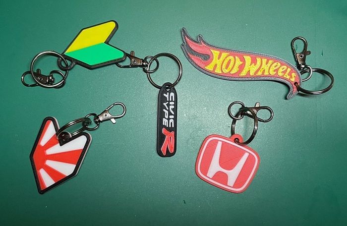 Car themed key rings