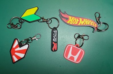 Car themed key rings