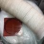 150 mm Terracotta Colour Exterior Grille  with Flexible Duct Kit Image 3