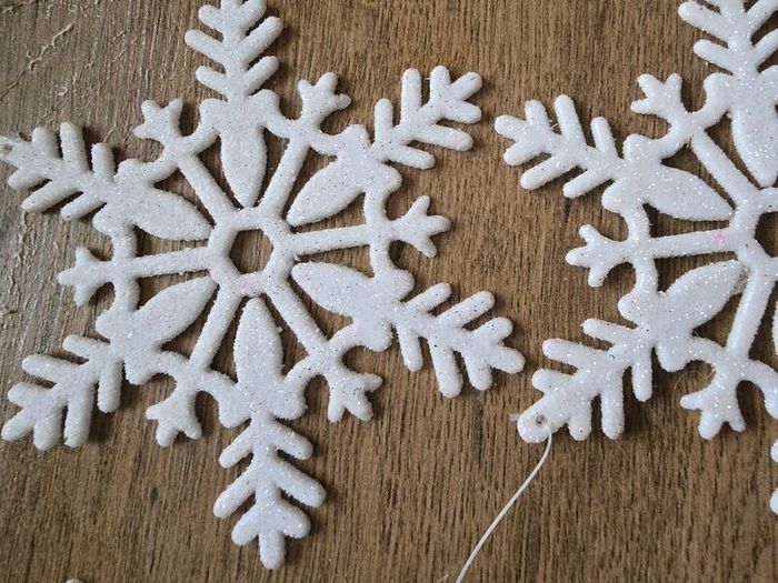 Hanging sparkly Christmas stars