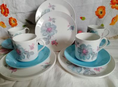 Vintage tea set , Johnson Brothers, retro coffee set