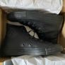 Converse Black Mono Leather High Top Shoes Size 4 UK NEW Image 4