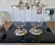 Pair of Hurricane Lamps