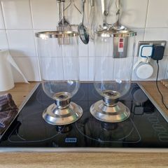 Pair of Hurricane Lamps