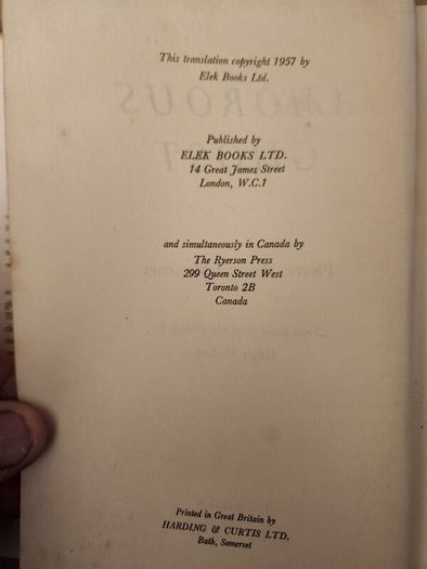 Amorous Ghost. By Pierre Bessant-massenet. Translated By  Hugh Kelly. First  Edition Translated. Hardback With Dustjacket In Good Condition  35.