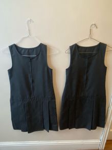 Lily & Dan grey pinafore x2 (as new) age 10-11