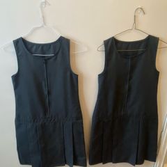 Lily & Dan grey pinafore x2 (as new) age 10-11