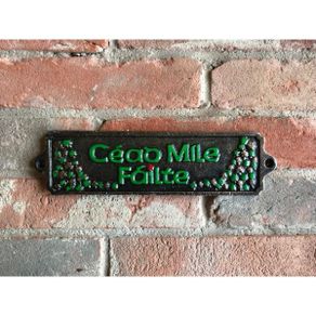 Cead Mile Failte  Green  Rectangle  HS49