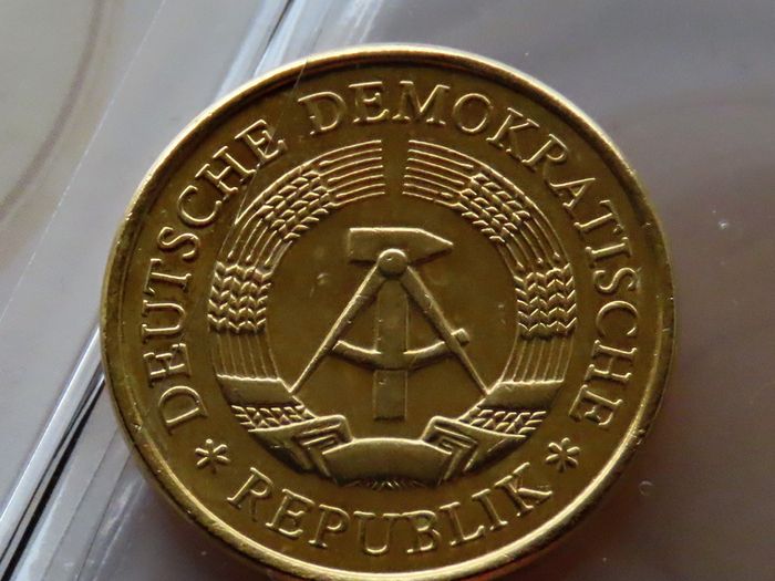 Gold plated East German coins DDR original vintage set