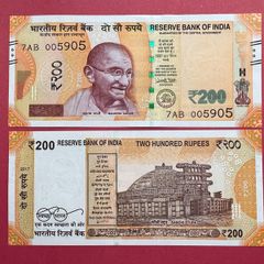 India  200 Rupees. 2017 ( Uncirculated )