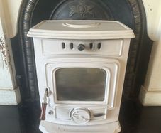 Henley Cream Enamel Stove with Fireplace
