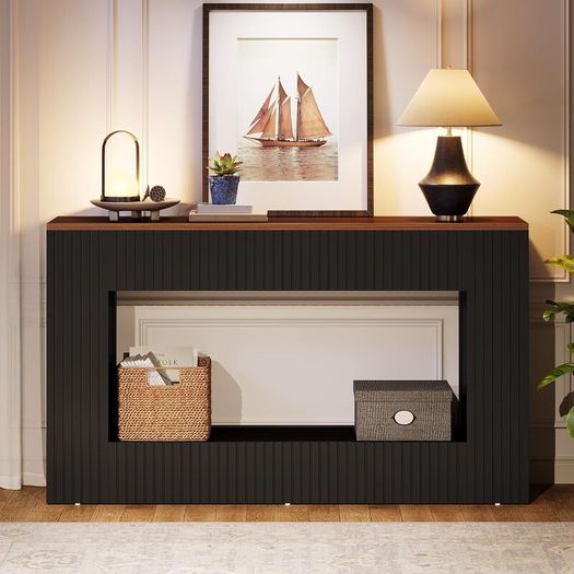 Modern Console Table, 140 x 30 x 85 cm, Hallway Table, Hallway Furniture, Narrow Sofa Table with Storage