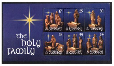 1999 Guernsey Christmas Commemorative Stamp Miniature Sheet Mint Never Hinged (MNH)