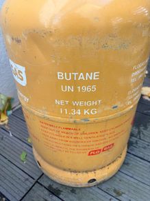 Butane cylinder. Full