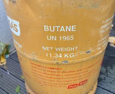 Butane cylinder. Full