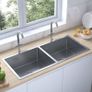 Handmade Kitchen Sink with Strainer Stainless Steel Image 9