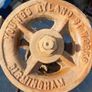 Another Beautiful Large Heavy Antique Iron Pulley Image 3
