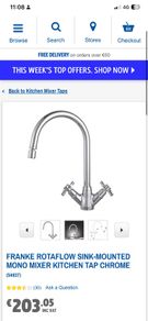 Franke Rotaflow Sink-mounted Mono Mixer Kitchen Tap Chrome