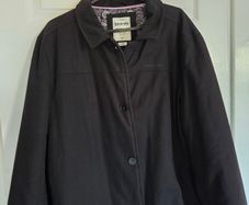 Lambretta Business Coat Collared Button Up Regular Fit Black Mens XL