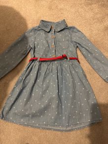 Denim baby girl dress 18-24 m