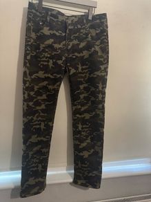 Camo stretchy pants by Sasha jeans for women size UK16 EU44 Postage included