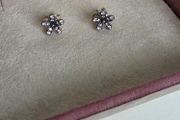Pandora dazzling daysi flower earrings in great condition fully hallmarked
