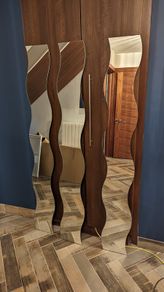 Vintage IKEA Krabb wavey mirrors