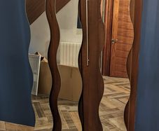 Vintage IKEA Krabb wavey mirrors