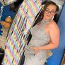 silver grey long debs dress Image 4