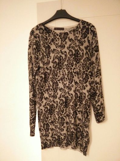 Marks and Spencers Black Floral Design Jumper dress