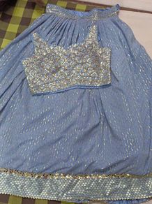 Lehenga Choli with Embroidery & Sequence Work (Size: S-M)