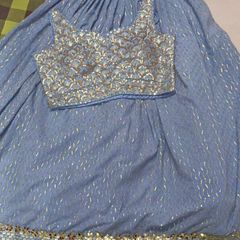 Lehenga Choli with Embroidery & Sequence Work (Size: S-M)