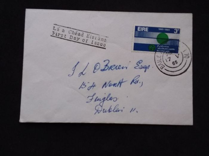 Ireland Stamps : Centenary of The International Telecommunications Union , First Day Cover - 1965