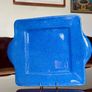 Antique Heavy Moorcroft Blue Tableware Cake Plate 1930s Image 2