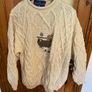 aran jumper as new pure wool unisex medium to large Image 3