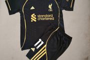Mo Salah kids Football Kit Liverpool 25-26 New Season away Jersey