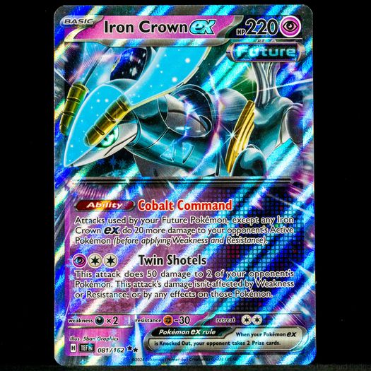 Iron Crown EX 081/162 Ultra Double Holo Rare Temporal Forces Pokemon Card S&V