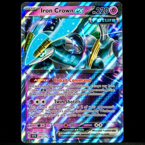 Iron Crown EX 081/162 Ultra Double Holo Rare Temporal Forces Pokemon Card S&V
