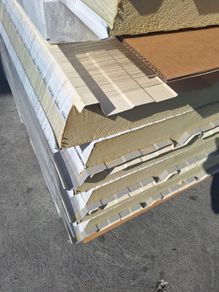 Insulated Roof Cladding 90mm thick 1800mm x 1000mm Panels in Vanilla/ Cream Colour