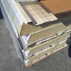 Insulated Roof Cladding 90mm thick 1800mm x 1000mm Panels in Vanilla/ Cream Colour