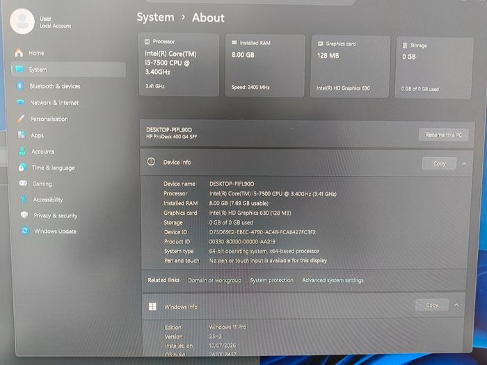 Hp Prodesk 400 G4 Sff