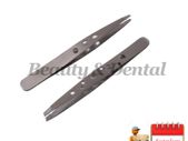 2x Professional Eyebrow tweezers Hair Beauty Slanted Stainless Steel Tweezer Tool