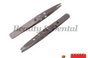 2x Professional Eyebrow tweezers Hair Beauty Slanted Stainless Steel Tweezer Tool