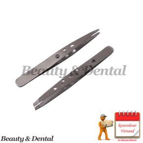 2x Professional Eyebrow tweezers Hair Beauty Slanted Stainless Steel Tweezer Tool